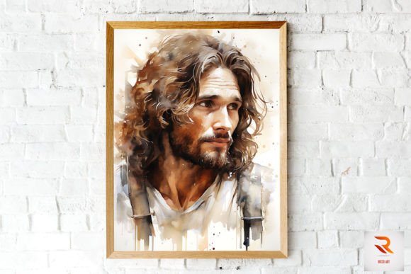 Beautiful Watercolor Jesus Wall Art: Graphics & Backgrounds for Faith Content
