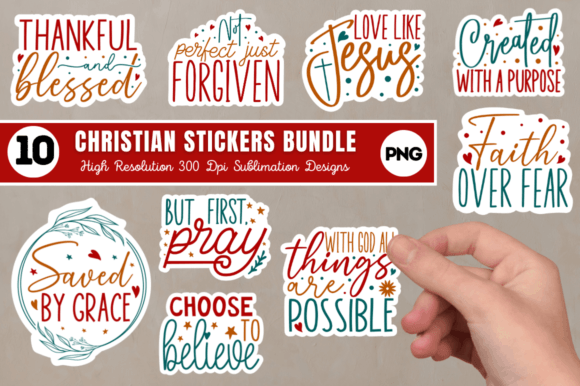Christian Stickers Bundle: Graphics & Crafts for Designers