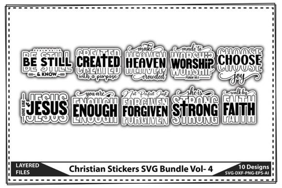 Christian Stickers SVG Bundle Vol- 4 Graphics & Crafts Review