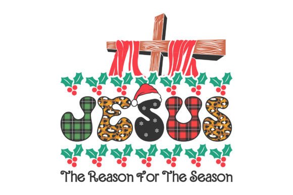 Jesus Cross Christmas SVG Sublimation Graphics