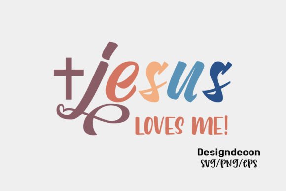 Jesus Loves Me Retro Sublimation Svg for Crafts & Graphics