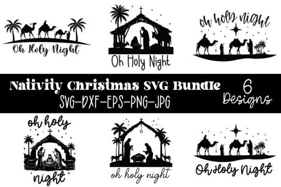 Nativity Christmas SVG Bundle: Christian Graphics for Crafts Brands